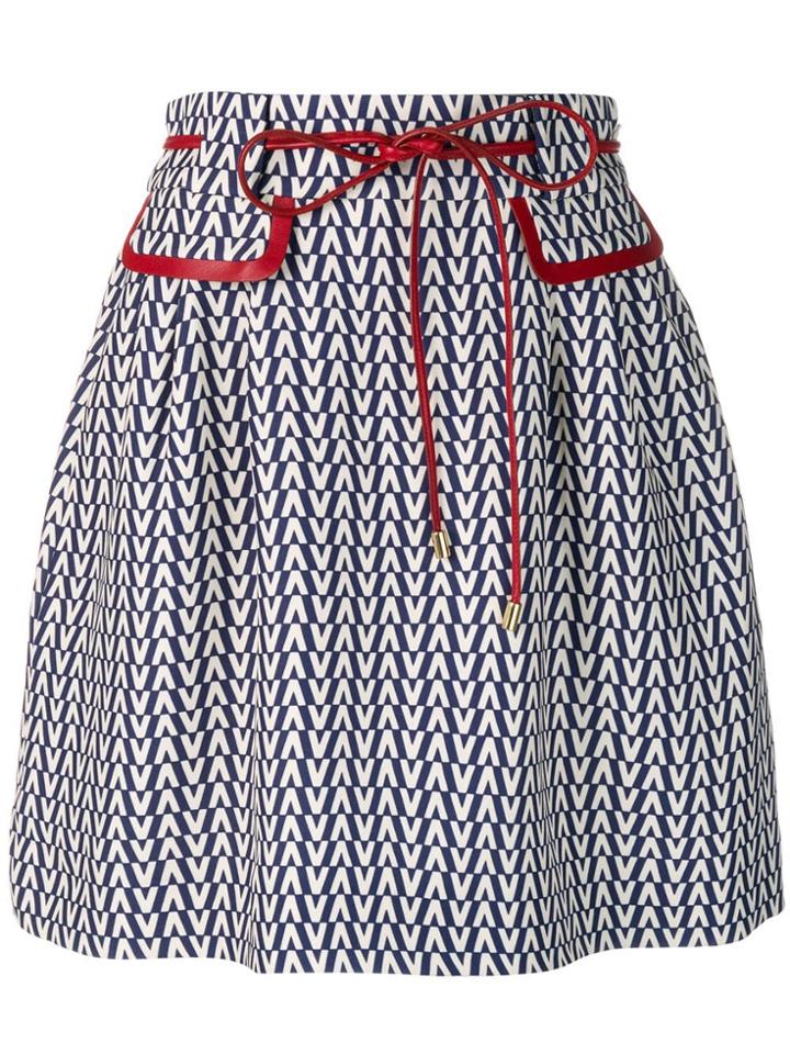 Valentino Optical V Skirt - Blue