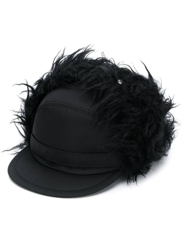 Prada Textured Panel Cap - Black
