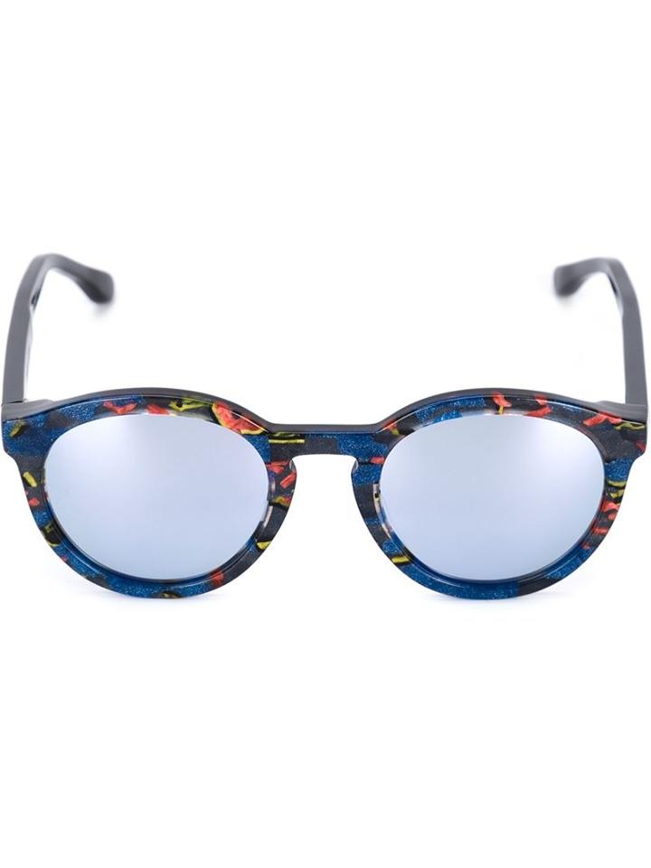 Thierry Lasry Flaky Mirror Sunglasses, Women's, Blue, Acetate