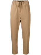 Brunello Cucinelli Cropped Drawstring Trousers - Brown