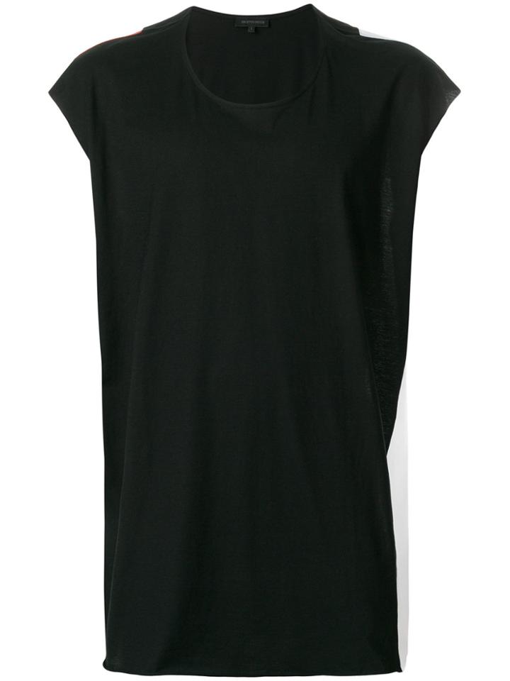 Ann Demeulemeester Colour Block Back Tank Top - Black