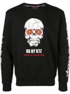 Ktz Printed Skull Sweatshirt - Black