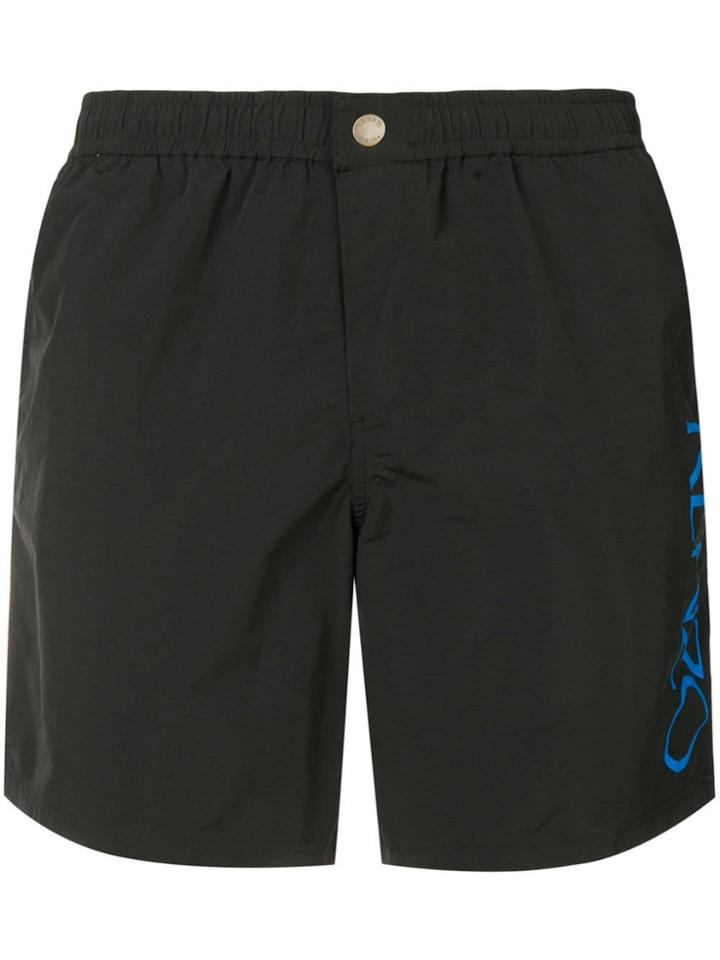 Kenzo Printed Logo Swim Shorts - Black