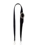 Miu Miu Jewelled Buckle Shoulder Strap - Black