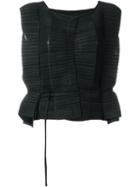 Pleats Please By Issey Miyake Pleated Crop Top