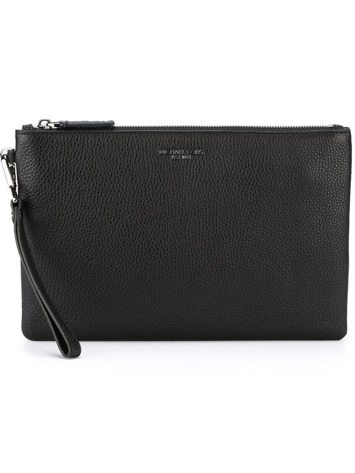 Michael Kors 'bryant' Clutch, Adult Unisex, Black, Leather