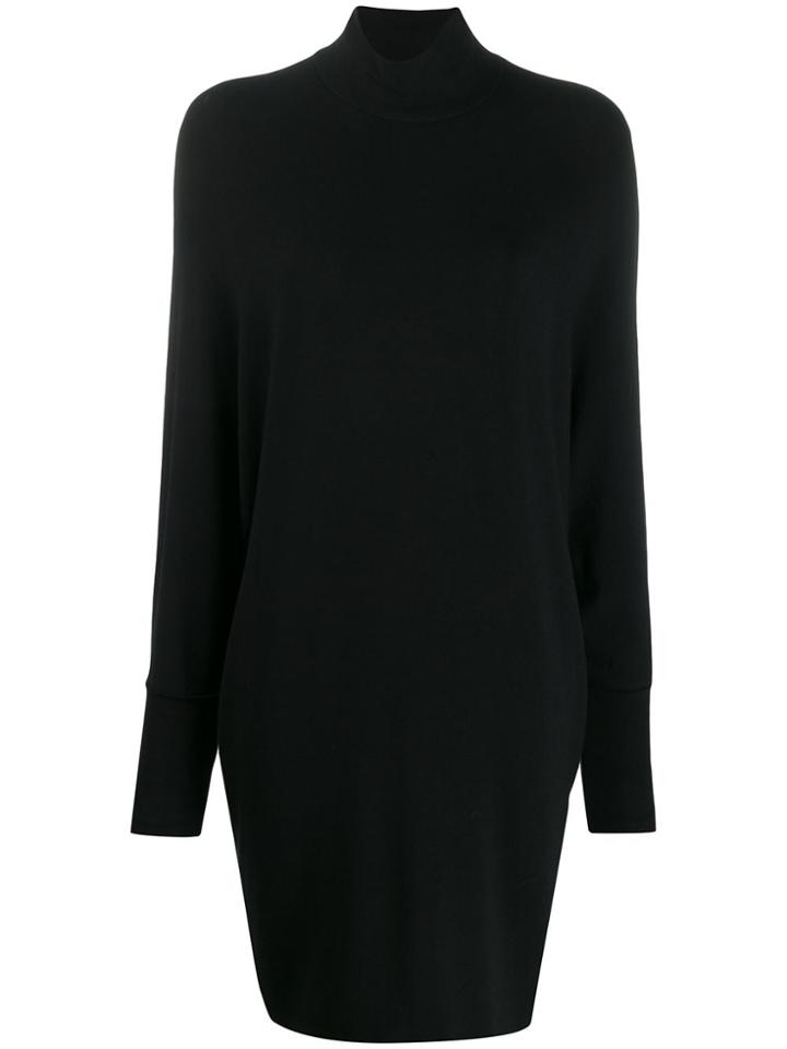 Majestic Filatures Turtleneck Knitted Dress - Black
