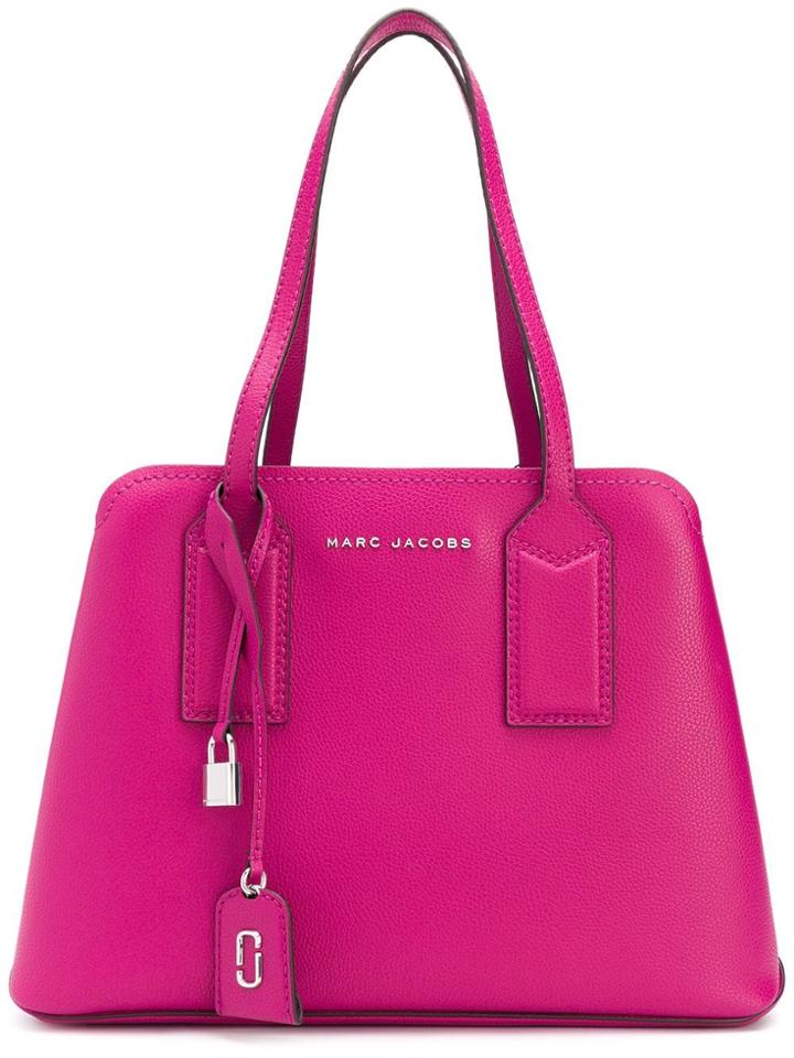 Marc Jacobs Logo Plaque Tote Bag - Purple