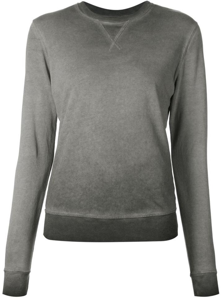 321 Washed Crew Neck Sweatshirt, Women's, Size: Medium, Grey, Cotton