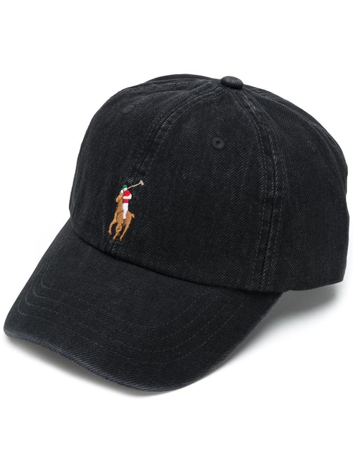 Polo Ralph Lauren Logo Denim Hat - Black