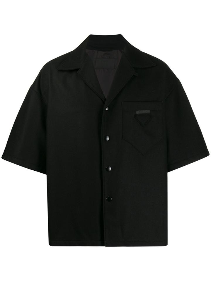 Prada Oversized Utility Style Shirt - Black