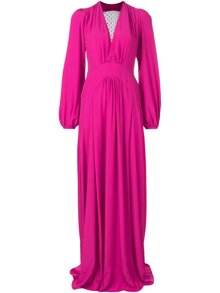 No21 Plunge Neck Gown - Pink & Purple