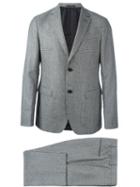 Z Zegna Notched Lapel Formal Suit, Men's, Size: 46, Grey, Cupro/wool