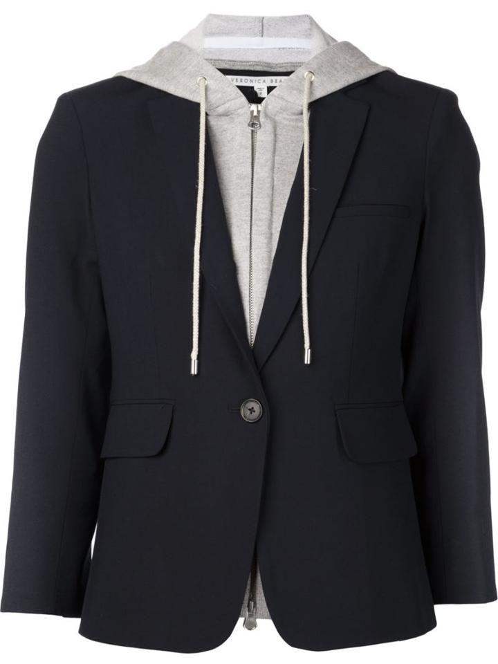 Veronica Beard Two Piece Jacket, Women's, Size: 8, Blue, Cotton/polyester/spandex/elastane/virgin Wool
