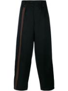Raf Simons Wide Leg Classic Trousers With Stripes