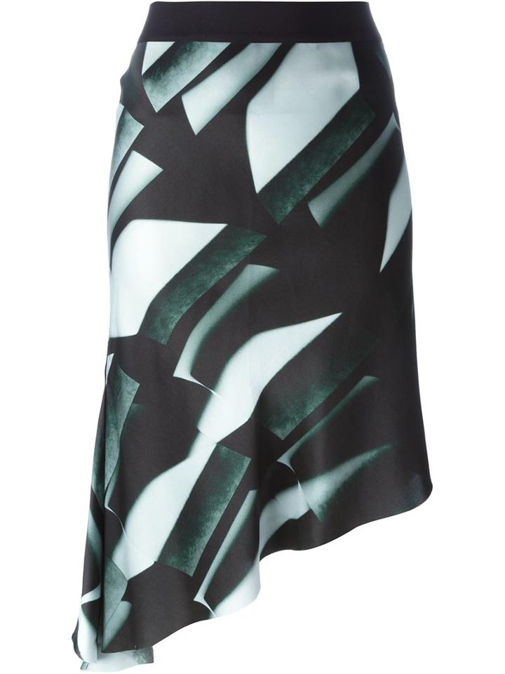Ann Demeulemeester Asymmetric Skirt, Women's, Size: 34, Green, Silk