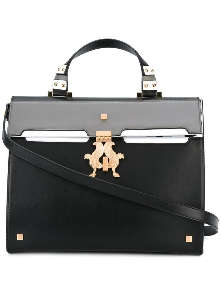 Giancarlo Petriglia Large Gold-tone Hardware Tote, Women's, Black