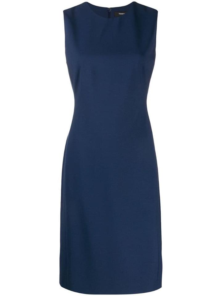 Theory Fitted Midi Dress - Blue