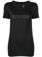 Calvin Klein Mesh Panel Logo T-shirt - Black