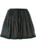 Arthur Arbesser Pleated Mini Skirt, Women's, Size: 44, Green, Cotton/polyamide