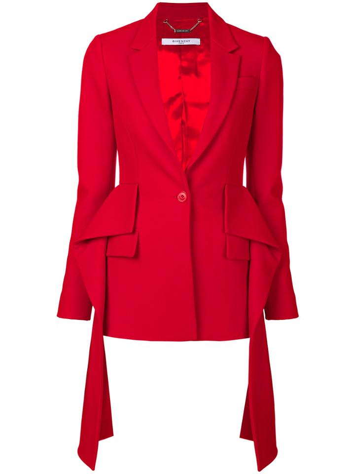 Givenchy Draped Blazer - Red