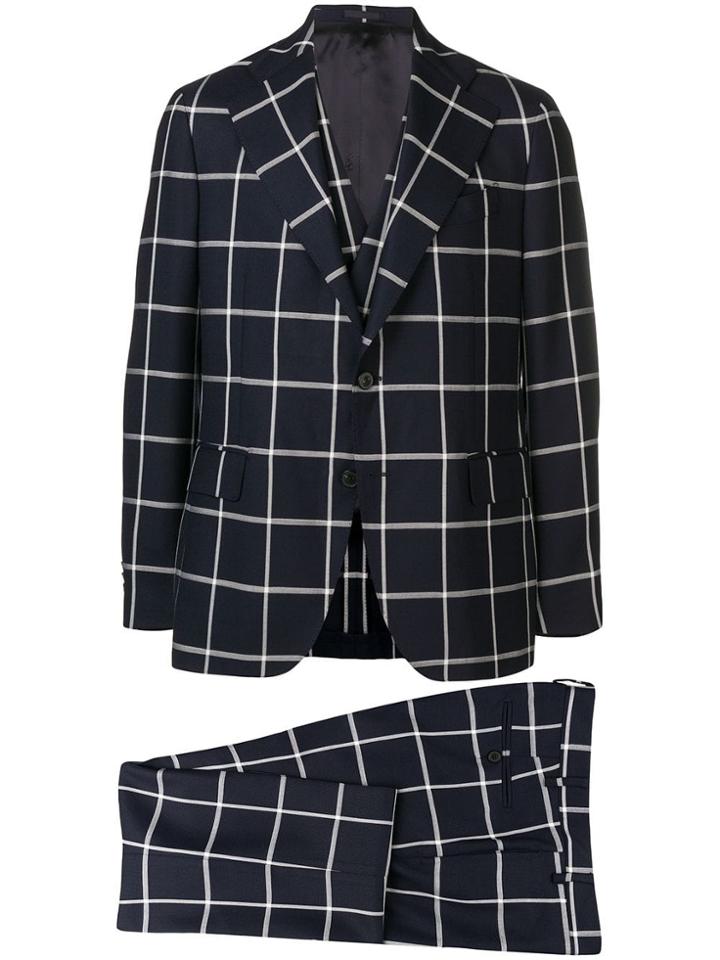 Gabriele Pasini Check Print Two-piece Suit - Blue