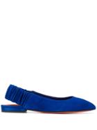 Santoni Pointed Ballerina Shoes - Blue