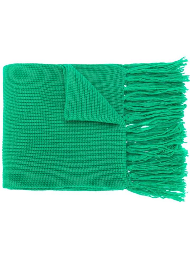 Ami Paris Fisherman's Rib Scarf - Green