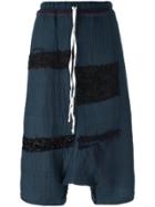 By Walid Drop Crotch Cropped Pants - Blue