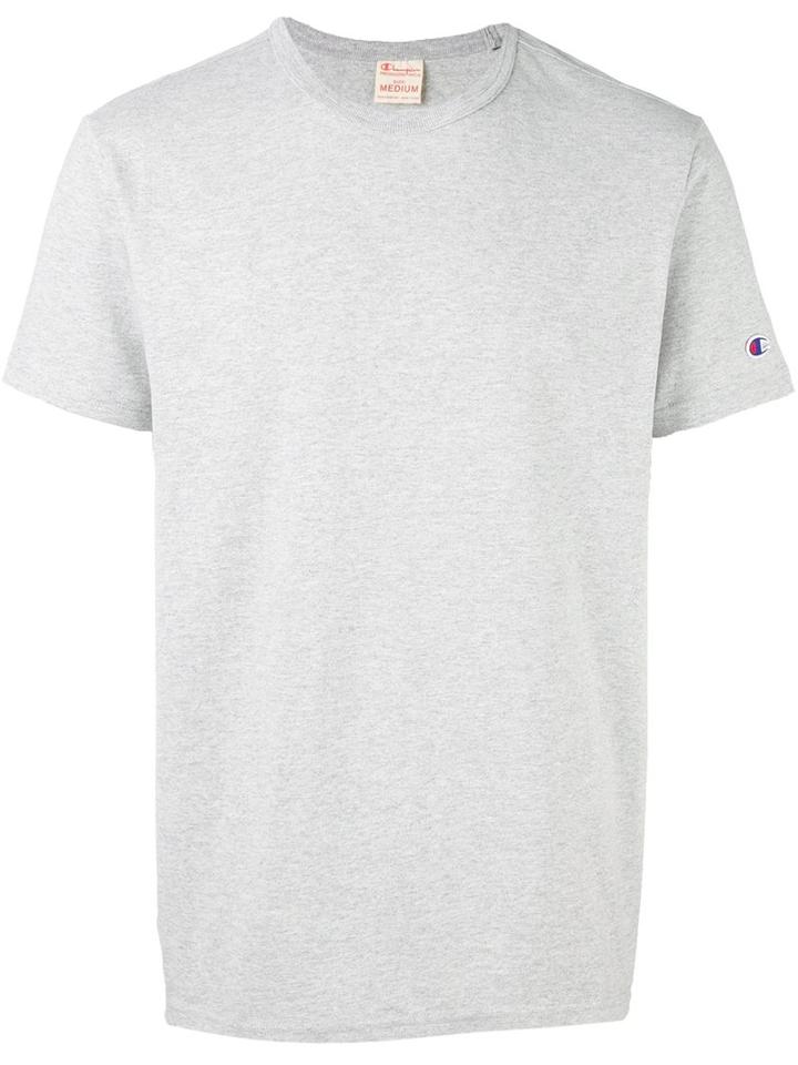 Champion Round Neck T-shirt, Men's, Size: Large, Grey, Cotton