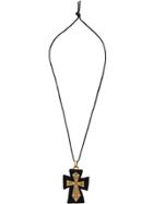 Christian Lacroix Pre-owned The Black Cross Pendant