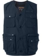 Woolrich 'safari' Cargo Gilet, Men's, Size: Xxl, Blue, Polyamide/cotton/polyester