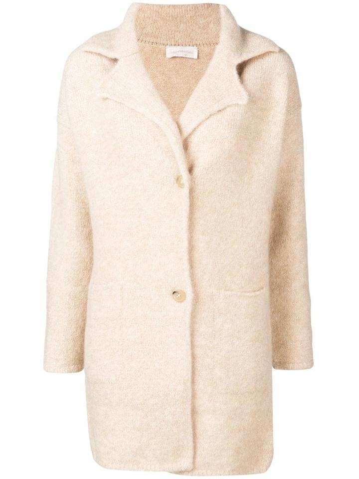 Chiara Bertani Wide Lapel Cardi-coat - Nude & Neutrals