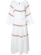 Lisa Marie Fernandez Zig Zag Detail Dress, Women's, Size: Ii, White, Linen/flax