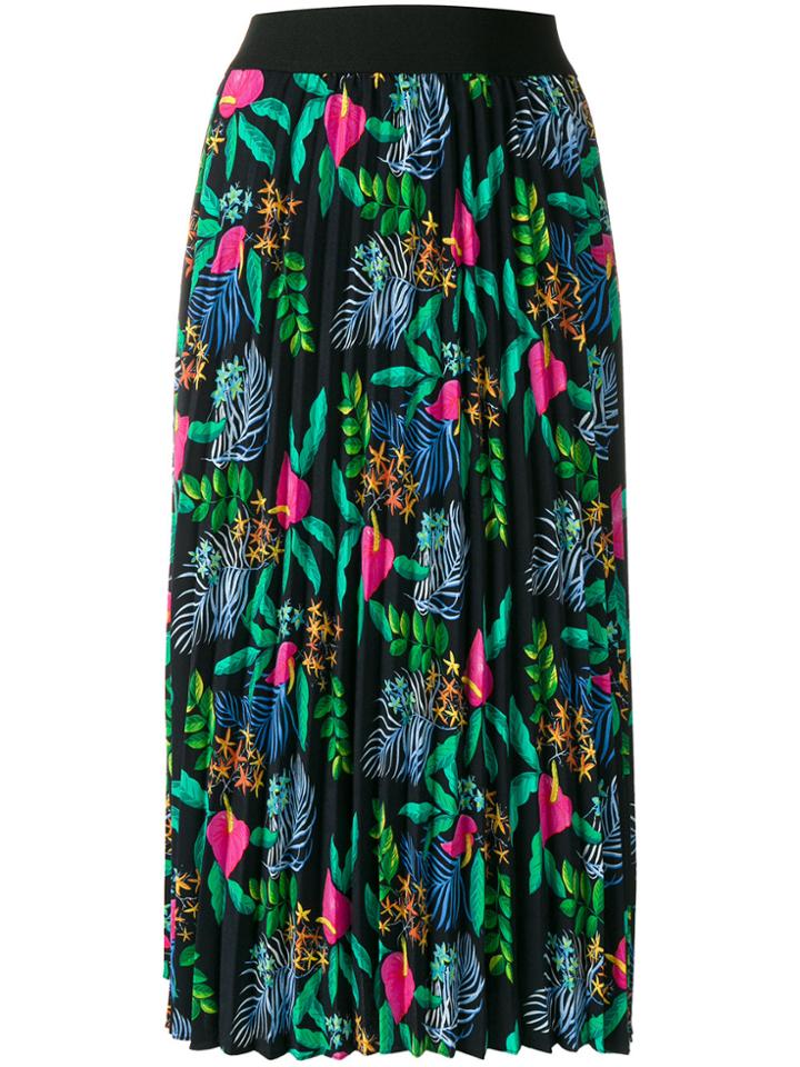 Essentiel Antwerp Pleated Embroidered Skirt - Multicolour