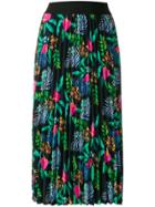 Essentiel Antwerp Pleated Embroidered Skirt - Multicolour
