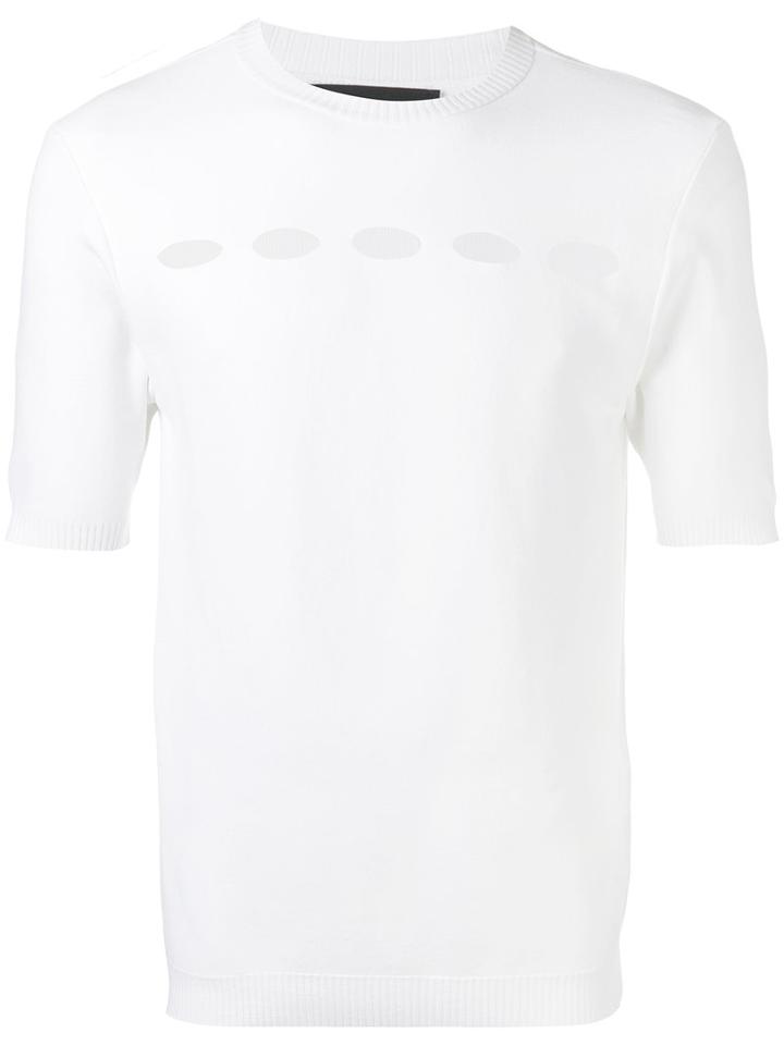 Diesel Black Gold - Oval Cut Out T-shirt - Men - Polyester/viscose - S, White, Polyester/viscose