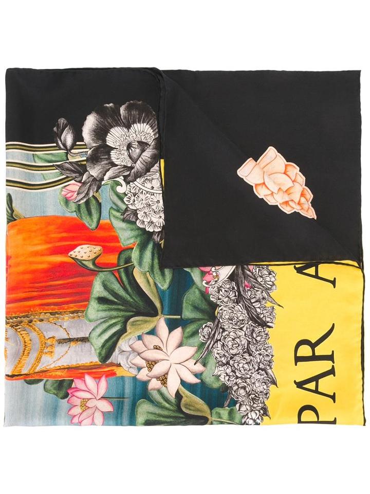 Gucci Water Lilies Print Scarf, Women's, Silk/modal