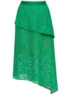Nk Lace Mid Asymmetrical Skirt - Green