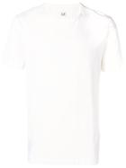 Cp Company Logo Embroidered T-shirt - White