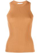 Zimmermann Ribbed Racer-back Knitted Top - Brown