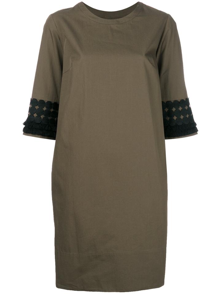 Barba Tasseled Sleeve Dress - Brown