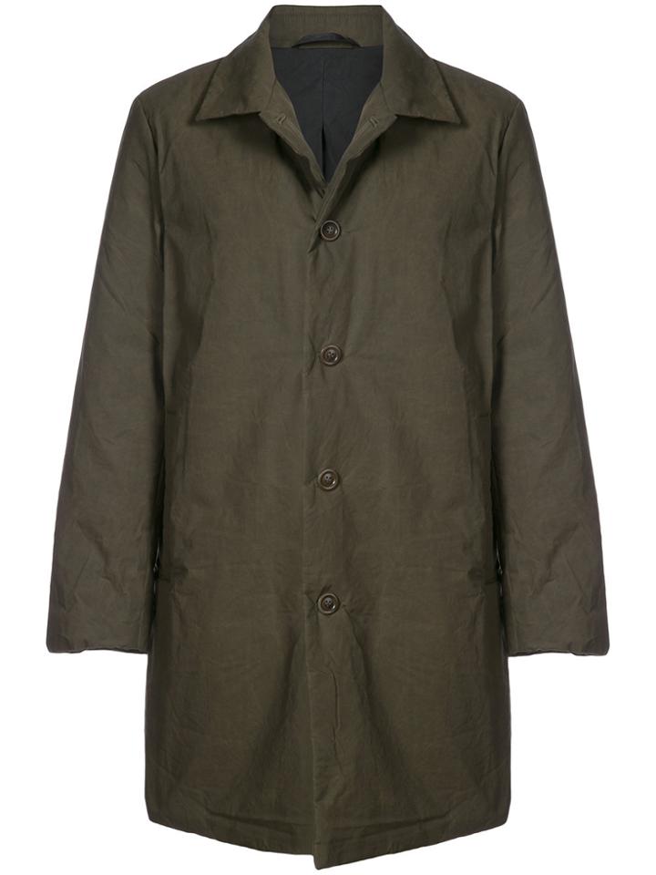 Casey Casey Creased Effect Coat - Green