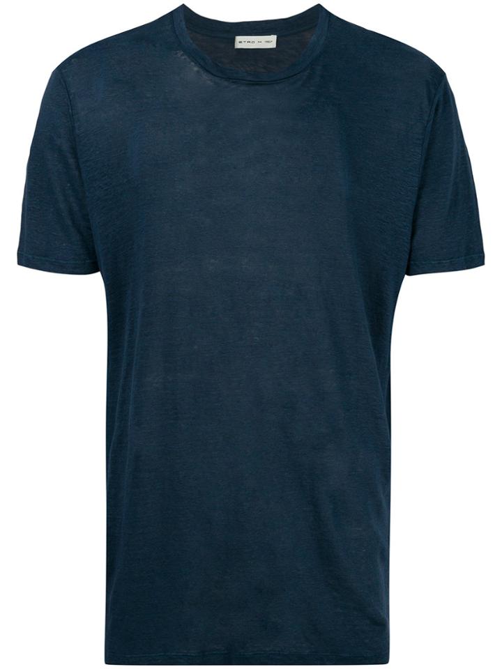 Etro Classic Round Neck T-shirt - Blue