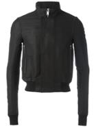 Rick Owens Funnel Neck Bomber Jacket - Black