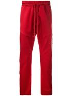 Just Don Logo Panel Track Trousers - Red