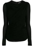 Tom Ford Ruched Fitted Top - Black
