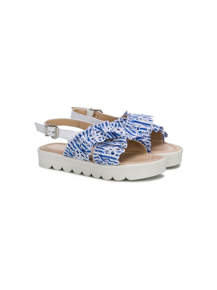 Ermanno Scervino Junior Ruffle Detail Sandals - White