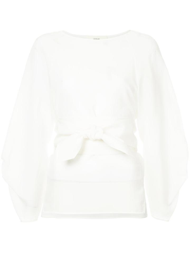 Cyclas Belted Blouse - White