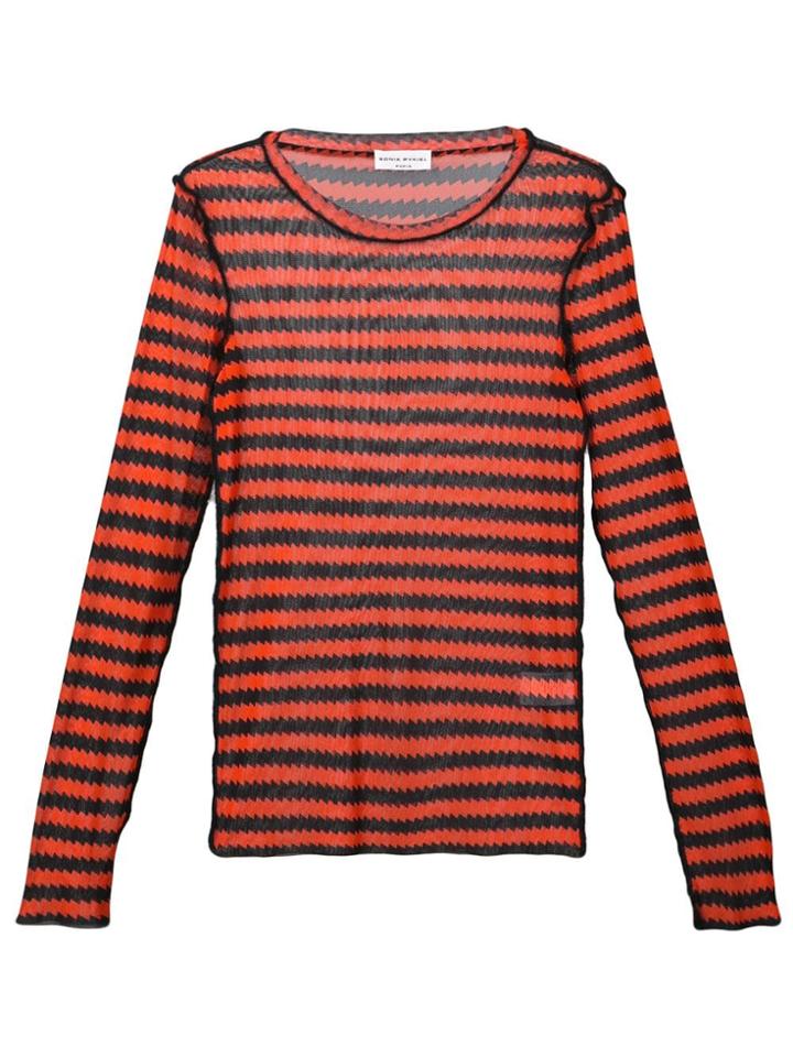 Sonia Rykiel Zigzag Print Top - Red